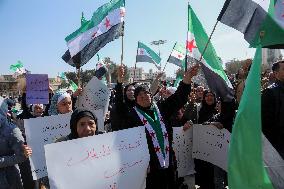 Demonstration in support of the new government - Aleppo