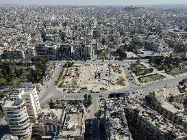 Demonstration in support of the new government - Aleppo