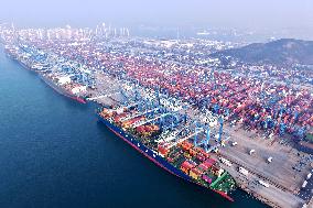 Qingdao Port Container Trade