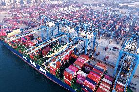 Qingdao Port Container Trade