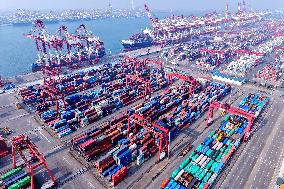 Qingdao Port Container Trade