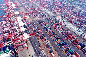 Qingdao Port Container Trade