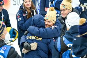 SWEDEN ROYALS AT NORDIC SKI WORLD CHAMPIONSHIPS WOMEN'S 50 KMS