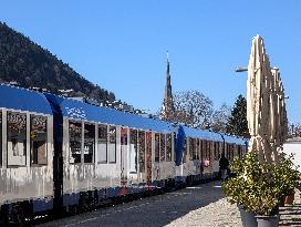 BRB Regional Trains With Day Trippers At Schliersee Station In Bavaria