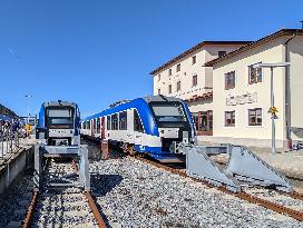 BRB Regional Trains With Day Trippers At Schliersee Station In Bavaria