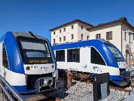 BRB Regional Trains With Day Trippers At Schliersee Station In Bavaria