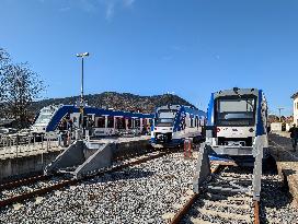 BRB Regional Trains With Day Trippers At Schliersee Station In Bavaria