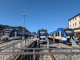 BRB Regional Trains With Day Trippers At Schliersee Station In Bavaria