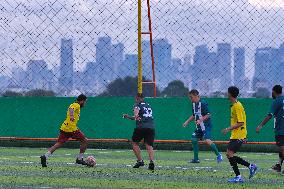 Mini Soccer Field On Building Rooftop In Jakarta