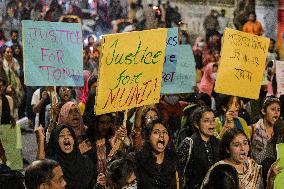 Students Protest Against Rape In Bangladesh