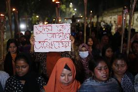 Student Protest Against Rape In Bangladesh