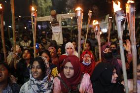 Student Protest Against Rape In Bangladesh