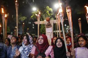 Student Protest Against Rape In Bangladesh