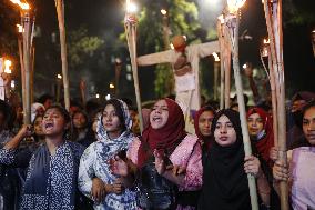 Student Protest Against Rape In Bangladesh