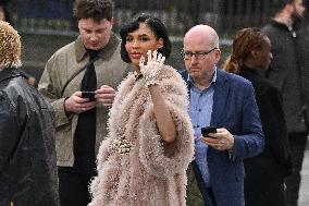 PFW Valentino Outside Arrivals