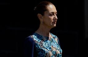 Claudia Sheinbaum, President Of Mexico, Offered A Message At The Zócalo In Mexico City, Where She Presented A Strategy To Streng