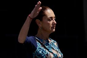 Claudia Sheinbaum, President Of Mexico, Offered A Message At The Zócalo In Mexico City, Where She Presented A Strategy To Streng