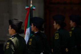 Claudia Sheinbaum, President Of Mexico, Offered A Message At The Zócalo In Mexico City, Where She Presented A Strategy To Streng