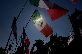 Claudia Sheinbaum, President Of Mexico, Offered A Message At The Zócalo In Mexico City, Where She Presented A Strategy To Streng