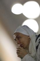 Religion: Cardinal José Tolentino de Mendonca, leads the Rosary for the Pope's health in St. Peter's Square on March 9, 2025