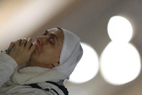 Religion: Cardinal José Tolentino de Mendonca, leads the Rosary for the Pope's health in St. Peter's Square on March 9, 2025