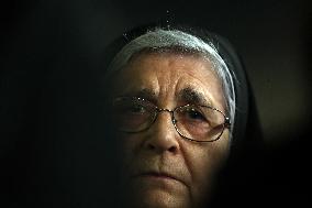 Religion: Cardinal José Tolentino de Mendonca, leads the Rosary for the Pope's health in St. Peter's Square on March 9, 2025