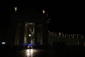 Religion: Cardinal José Tolentino de Mendonca, leads the Rosary for the Pope's health in St. Peter's Square on March 9, 2025