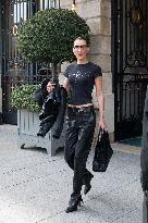 PFW - Bella Hadid Exits The Ritz Hotel - Paris