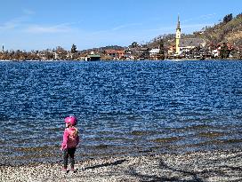 A Sunny Afternoon At Bavarian Lake Schliersee