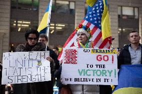 Unite For Ukraine March In NYC