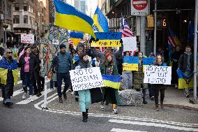 Unite For Ukraine March In NYC