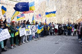 Unite For Ukraine March In NYC