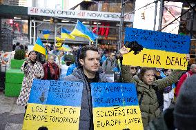 Unite For Ukraine March In NYC