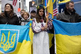 Unite For Ukraine March In NYC