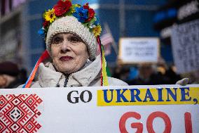 Unite For Ukraine March In NYC