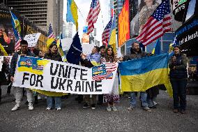 Unite For Ukraine March In NYC