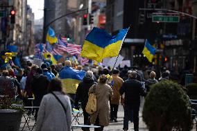 Unite For Ukraine March In NYC