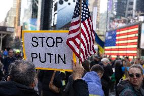 Unite For Ukraine March In NYC