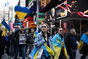 Unite For Ukraine March In NYC