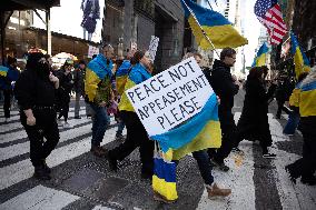 Unite For Ukraine March In NYC