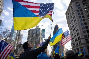 Unite For Ukraine March In NYC