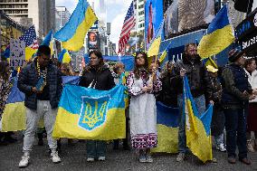 Unite For Ukraine March In NYC