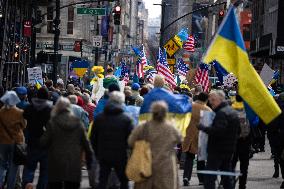 Unite For Ukraine March In NYC