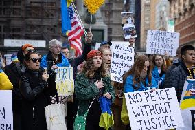 Unite For Ukraine March In NYC