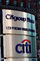 Signage For American And Canadian Banking Institutions In Downtown Toronto
