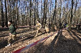 Lviv schoolchildren compete outside Roman Shukhevych Museum