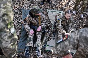 Lviv schoolchildren compete outside Roman Shukhevych Museum