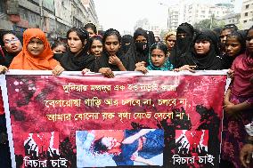 Garments Workers Protest In Dhaka.