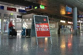 Nationwide Airport Staffs Are On Strike In Duesseldorf Airport