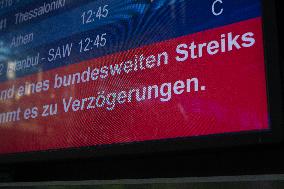 Nationwide Airport Staffs Are On Strike In Duesseldorf Airport